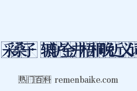 采桑子·辘轳金井梧桐晚近义词是什么意思的图片